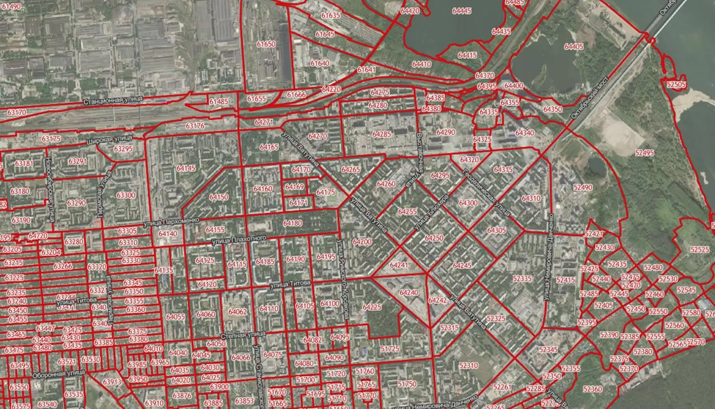 Кадастровая карта публичная с улицами